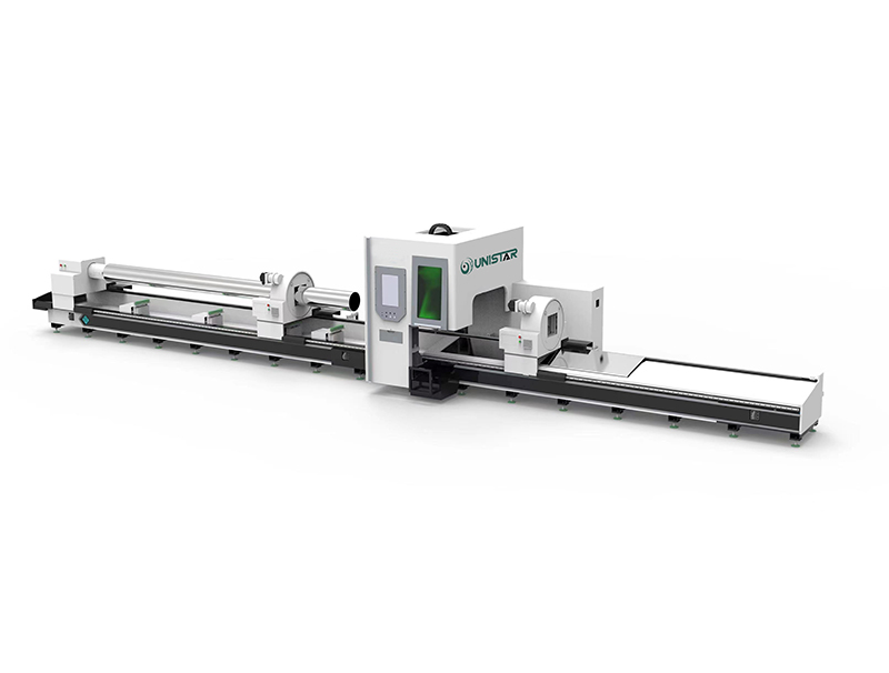 ثلاثة خراطيش الألياف الليزر أنبوب آلة قطع