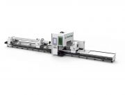 ثلاثة خراطيش الألياف الليزر أنبوب آلة قطع